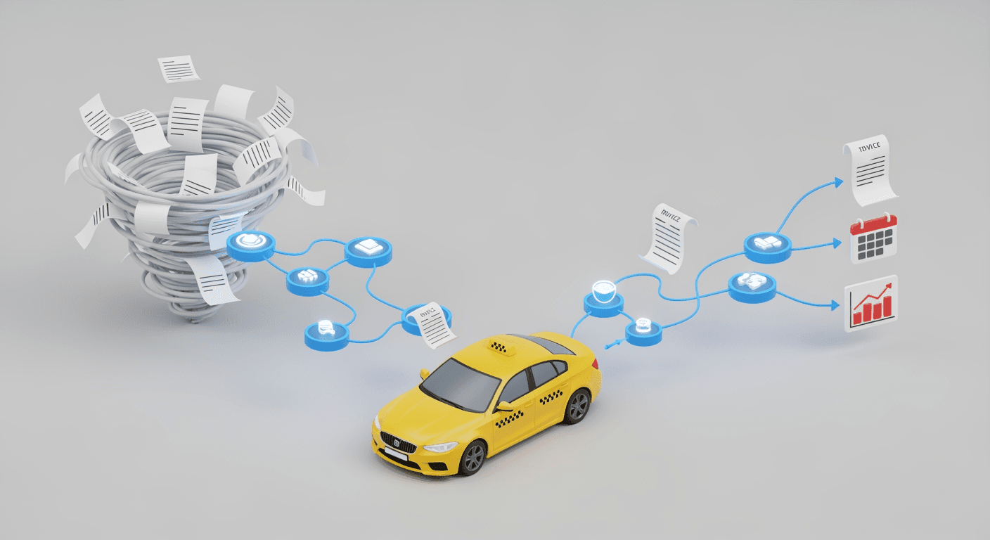Etude de cas PH Taxi - automatisation gestion courses et factures avec n8n - Ocade Fusion