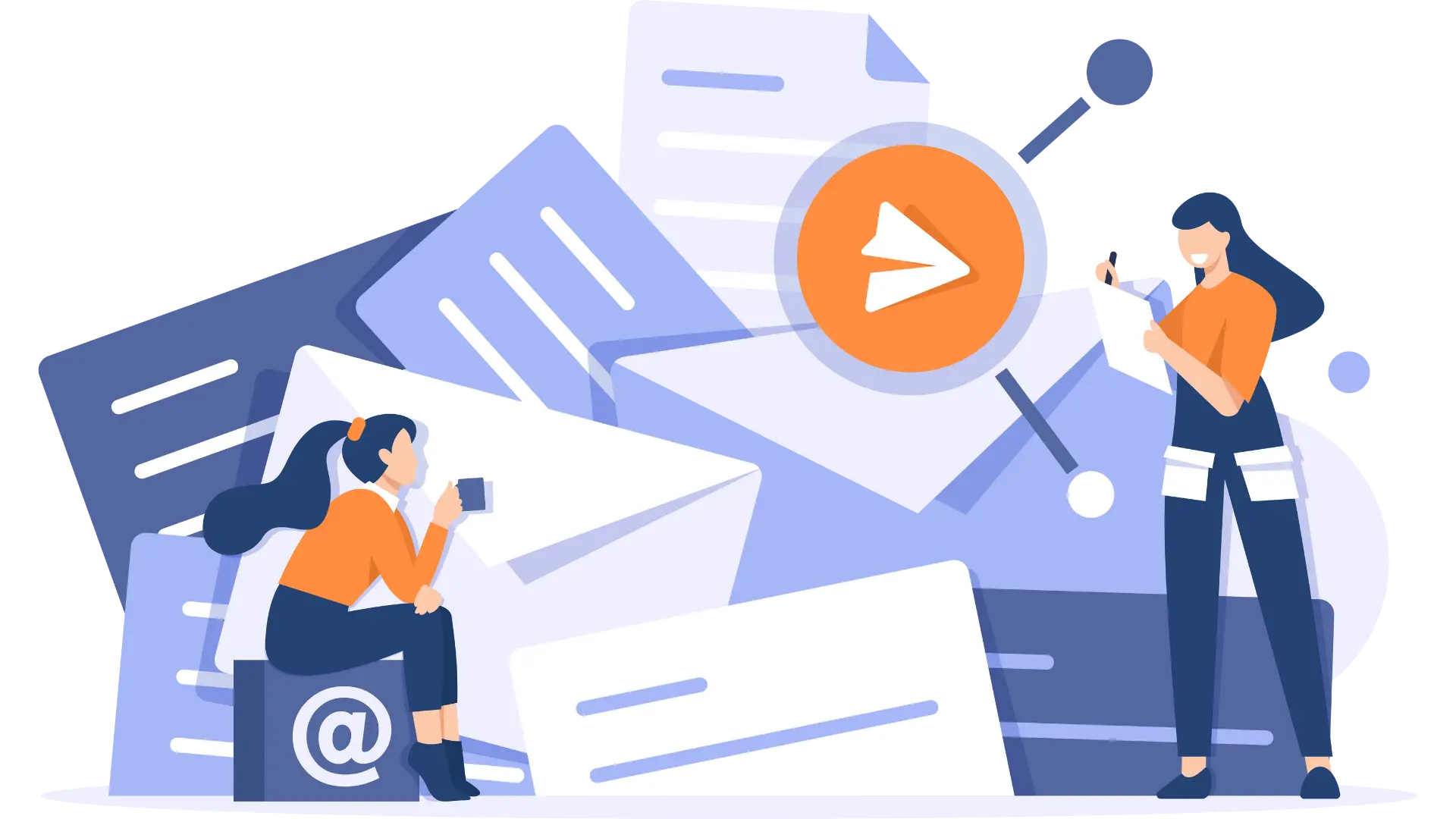 Personnes triant du courrier pour illustrer que la demande de contact est effectuée.