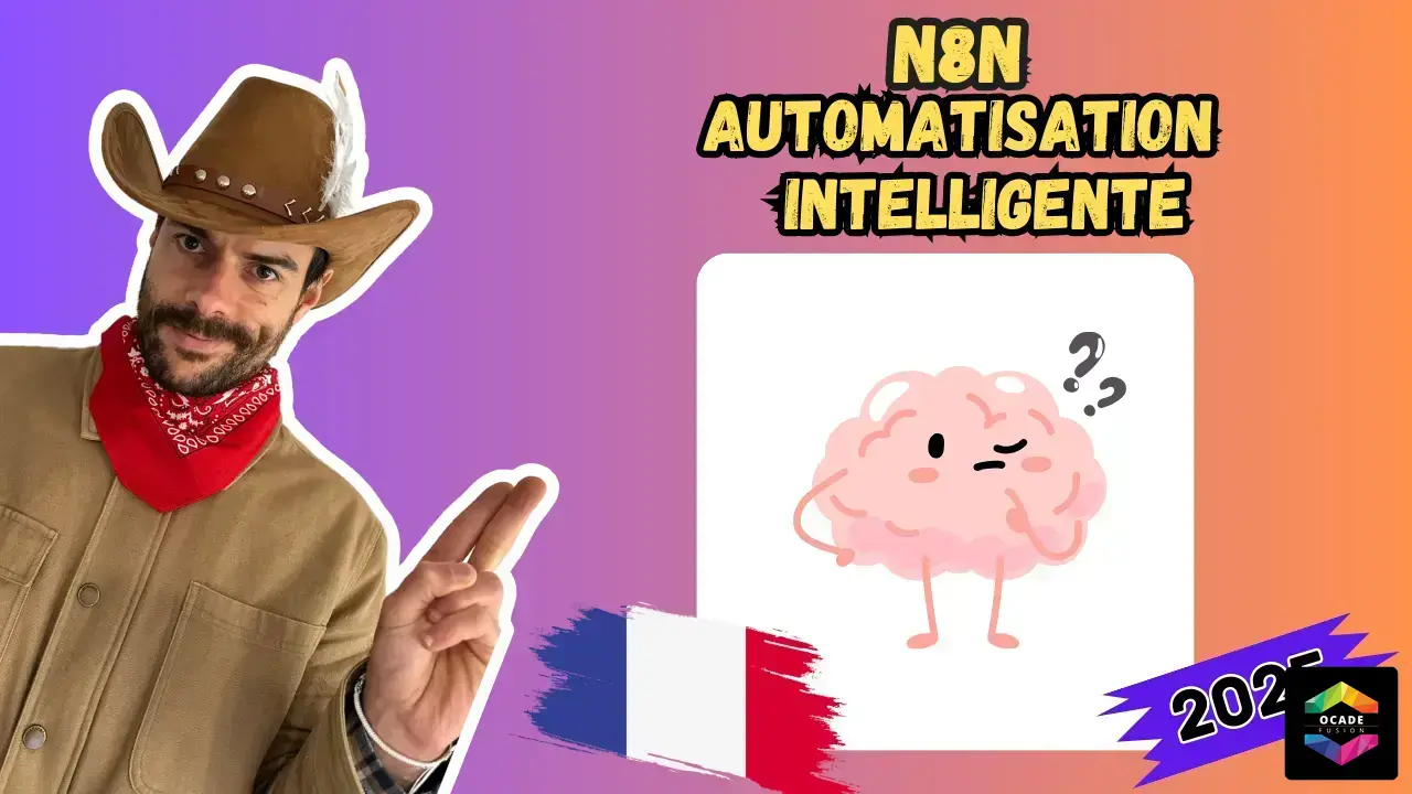 Personne habillée en cowboy pointant avec le cerveau perplexe